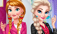 Elsa et Anna : Coiffure et Habillage