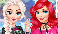 Habiller Ariel et Elsa la Reine des neiges