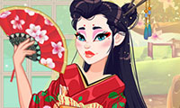 Habiller une japonaise en tenue de geisha