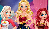 Relooking des princesses Disney en Wonder Woman