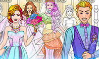 Coloriage de robe de mariage