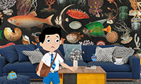 Escape dans une maison poisson