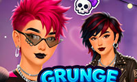 Maquillage et habillage style grunge