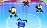 Hockey sur glace avec des animaux