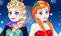 Habillage Elsa et Anna reine des neiges