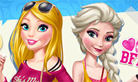 Habillage et maquillage de Barbie et Elsa