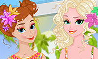 Relooking Elsa et Anna pour les vacances